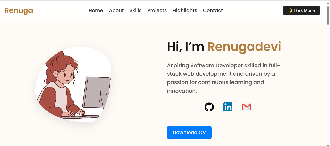 Portfolio Website Screenshot